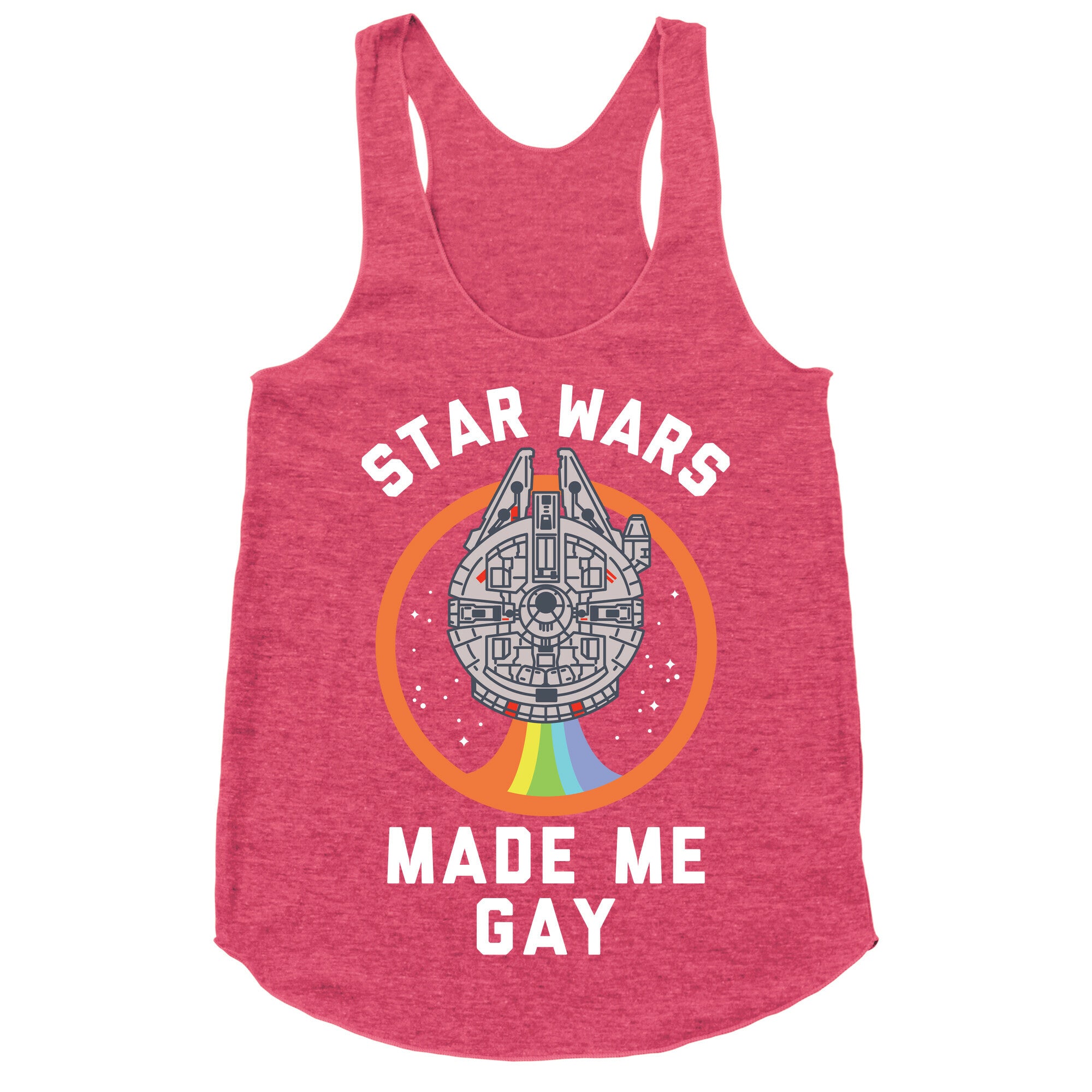 Star Wars Made Me Gay Racerback Tank